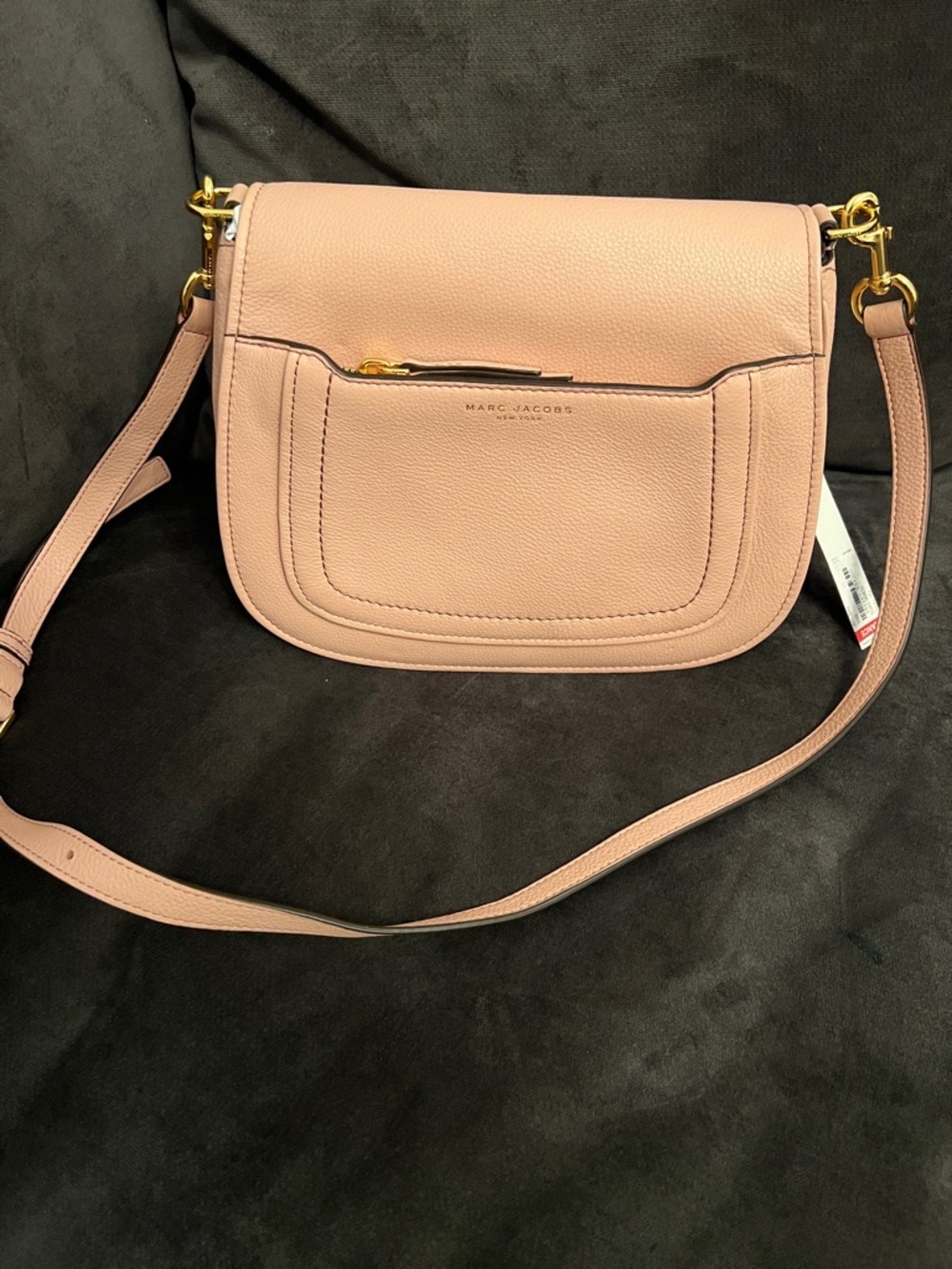 Marc Jacobs Blush Pink Pebbled Leather Crossbody Saddle Bag -BRAND NEW W/ TAGS!!